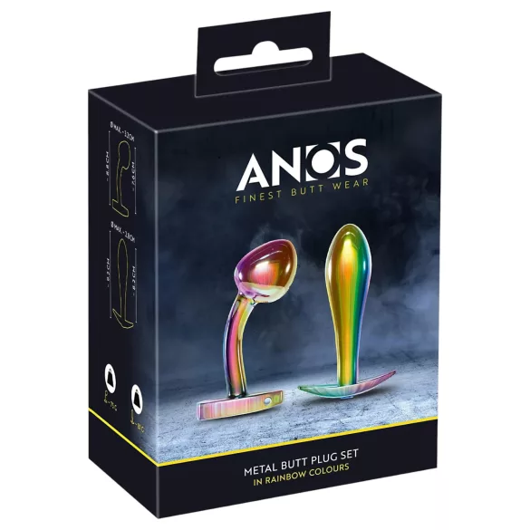 ANOS Metal Rainbow - metall analt pluggesett (2‑delt)