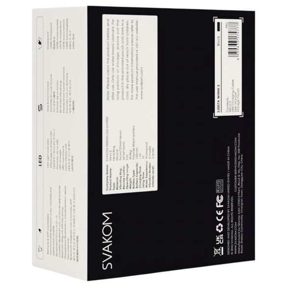 Svakom Winni 2 - smart, trådløs vibrerende penisring (svart)