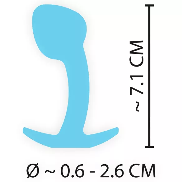 Cuties Mini Butt Plug - silikons analt plug (blå, 2,6 cm)