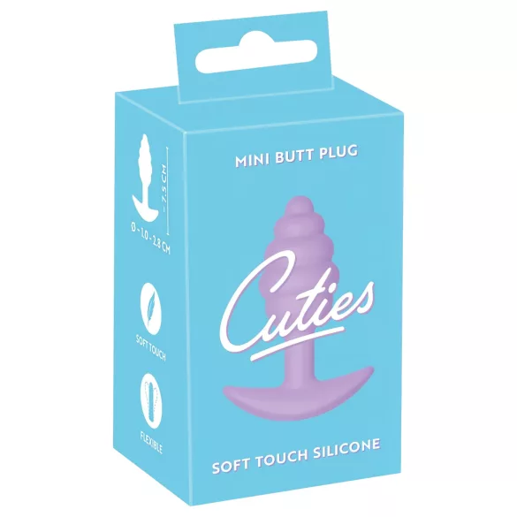 Cuties Mini Butt Plug - silikon analplugg (lilla, 2,8 cm)
