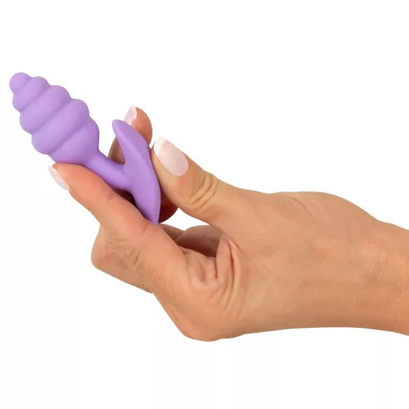 Cuties Mini Butt Plug - silikon analplugg (lilla, 2,8 cm)