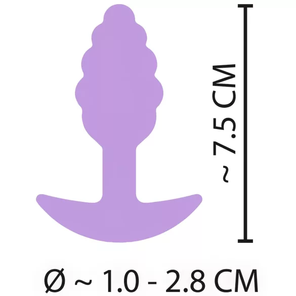 Cuties Mini Butt Plug - silikon analplugg (lilla, 2,8 cm)