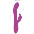 Javida Thumping Rabbit - 3-motorers klitorisvibrator med arm (lilla)