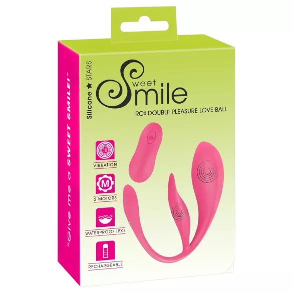 SMILE - trådløst vibrerende egg med radio (rosa)
