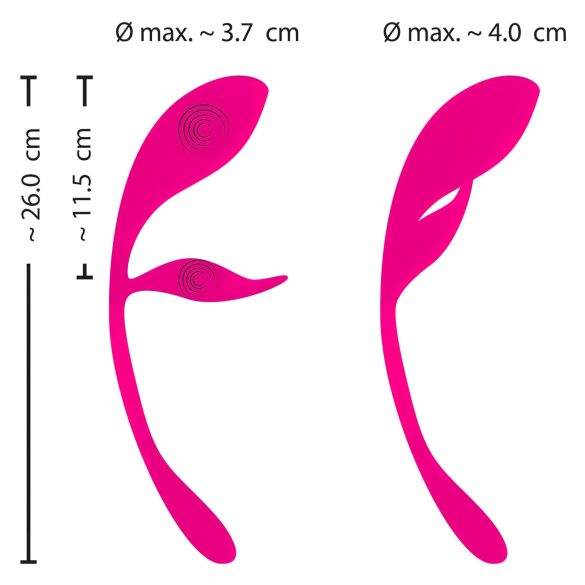 SMILE - trådløst vibrerende egg med radio (rosa)
