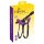 SMILE - dobbelt strap-on m/underkant (lilla-svart)