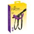SMILE - dobbelt strap-on m/underkant (lilla-svart)