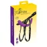 SMILE - dobbelt strap-on m/underkant (lilla-svart)