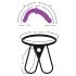 SMILE - dobbelt strap-on m/underkant (lilla-svart)