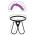 SMILE - dobbelt strap-on m/underkant (lilla-svart)