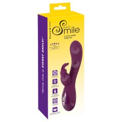   SMILE - trådløs vibrator med 3 motorer og klitorisstimulator (lilla)