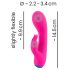 You2Toys fargerik - oppladbar, vanntett klitorisstimulator med arm (rosa)