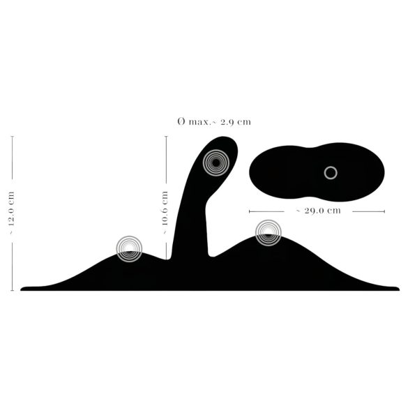 VibePad 3 - trådløs G-punkt putevibrator med oppladbart batteri (svart)