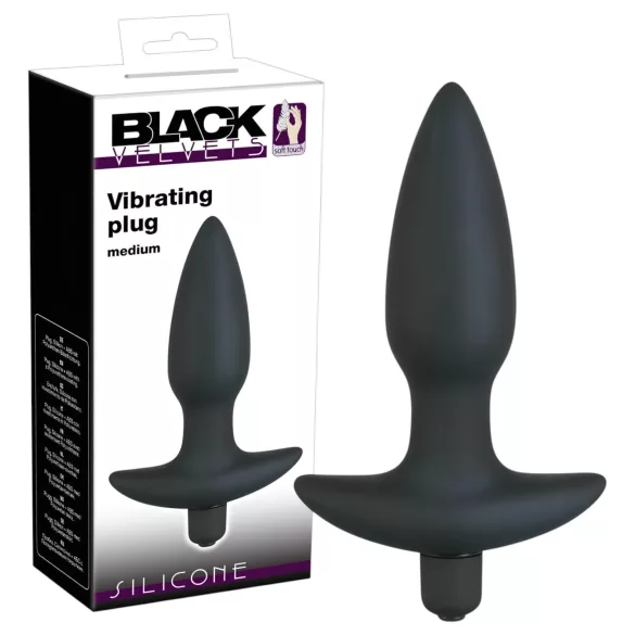 Black Velvet analplugg m/vibrering - medium