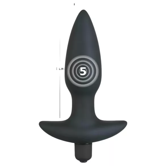 Black Velvet analplugg m/vibrering - medium