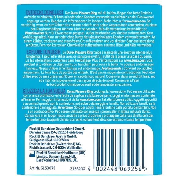 Durex Pleasure Ring - Penisring (gjennomsiktig)