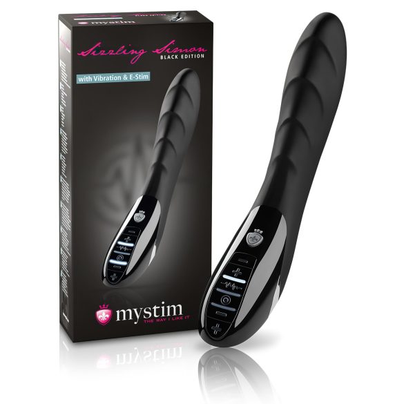 mystim Sizzling Simon - elektro-stimulerende vibrator (svart)