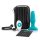 b-Vibe - roterende turkis analperle vibrator med batteri