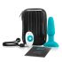 b-Vibe - roterende turkis analperle vibrator med batteri