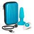 b-Vibe - roterende turkis analperle vibrator med batteri