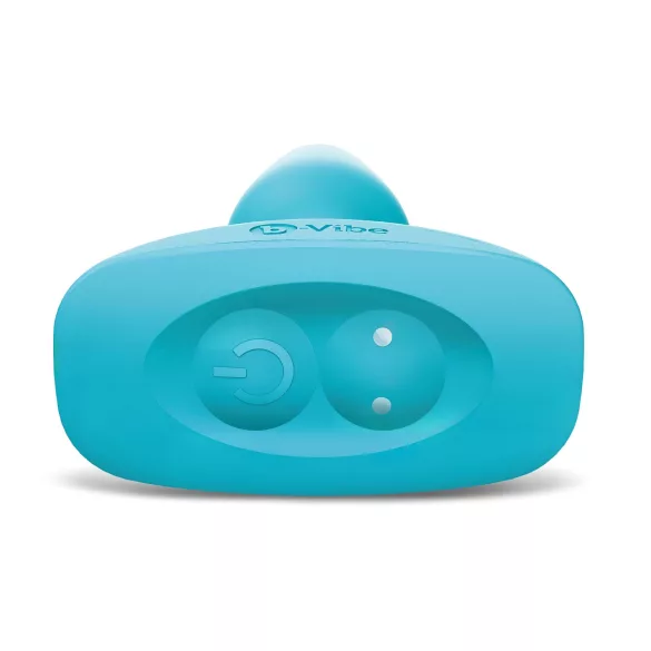 b-Vibe - roterende turkis analperle vibrator med batteri