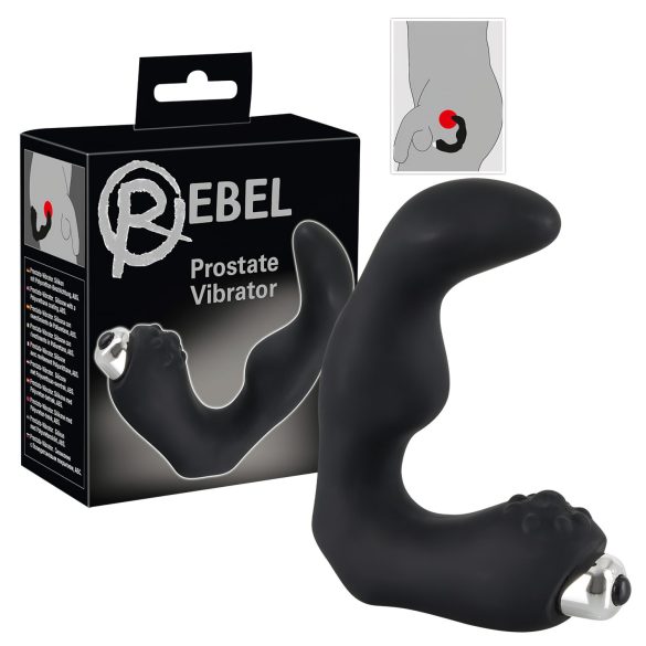 Rebel - buet prostatavibrator (svart)