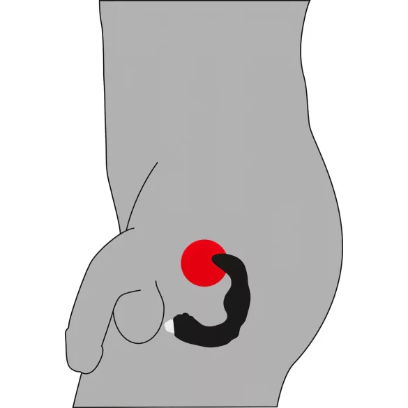 Rebel - buet prostatavibrator (svart)