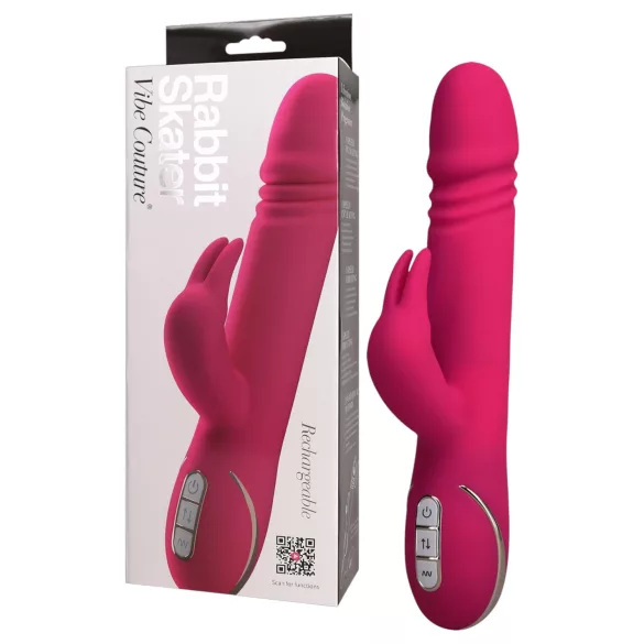 Vibe Couture Rabbit Skater - Kanin-vibrator med støt (rosa)