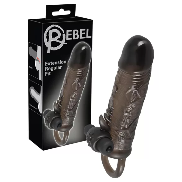 Rebel Regular - vibrerende penisforlengelse (19 cm)