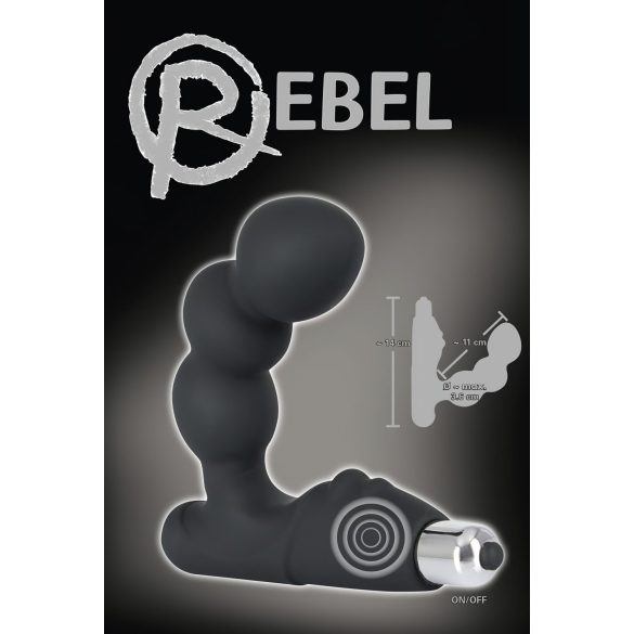 Rebel - kuleformet prostata-vibrator (svart)