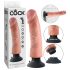 King Cock 9 sugekoppvibrator (23 cm) - naturlig