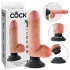 King Cock 7 sugekoppvibrator (18 cm) - naturtro