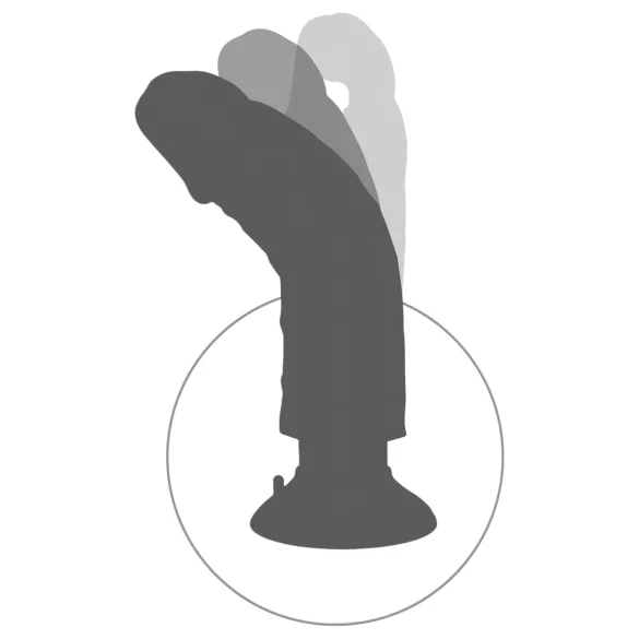 King Cock 7 sugekoppvibrator (18 cm) - naturtro