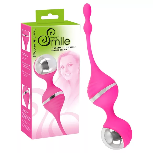 SMILE Kjærlighetsball - vibrerende geishakule (rosa)