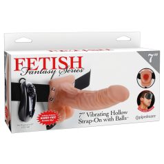 Fetisj Strap-on 7 - festet vibrator (naturlig)