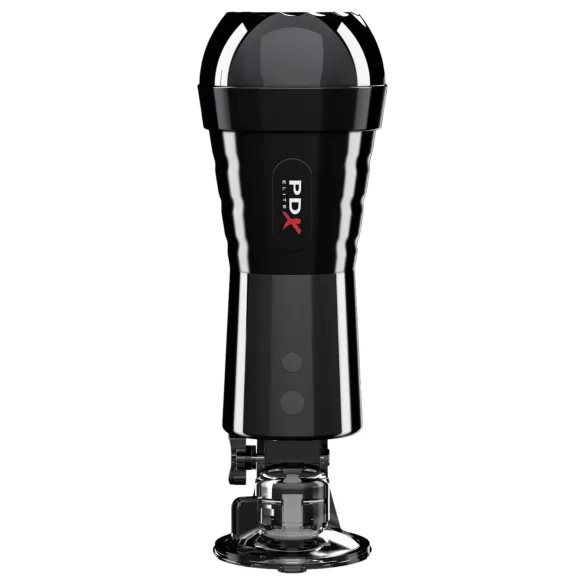 PDX Cock Compressor - sugende, vibrerende fitte masturbator (svart)