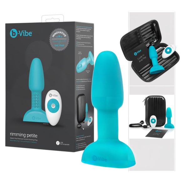 b-Vibe Rimming - roterende perlevibrator (turkis)