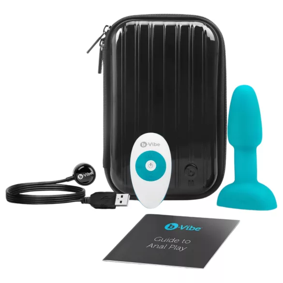 b-Vibe Rimming - roterende perlevibrator (turkis)