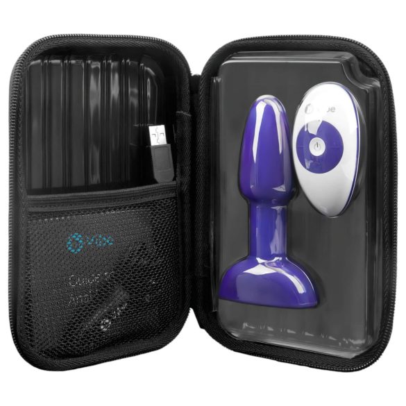 b-Vibe Rimming - roterende perlevibrator for bakdøra (lilla)