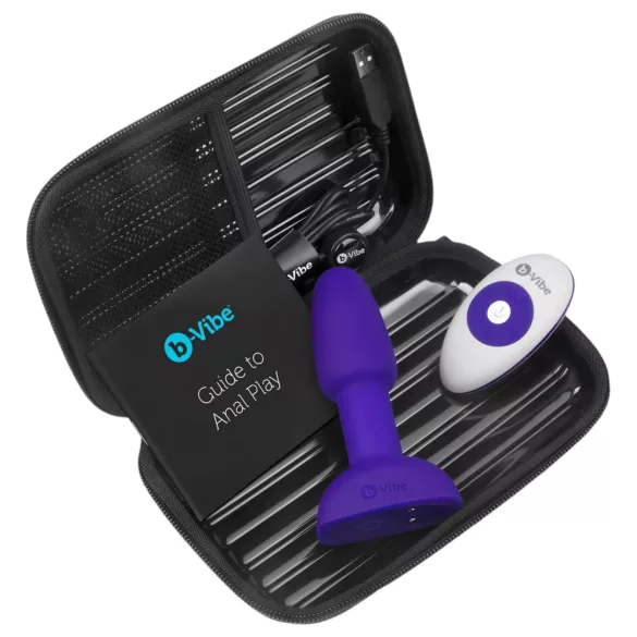 b-Vibe Rimming - roterende perlevibrator for bakdøra (lilla)