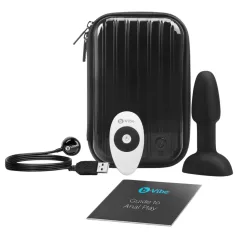 b-Vibe Rimming - roterende perleanalvibrator (svart)