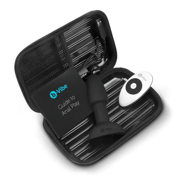 b-Vibe Rimming - roterende perleanalvibrator (svart)