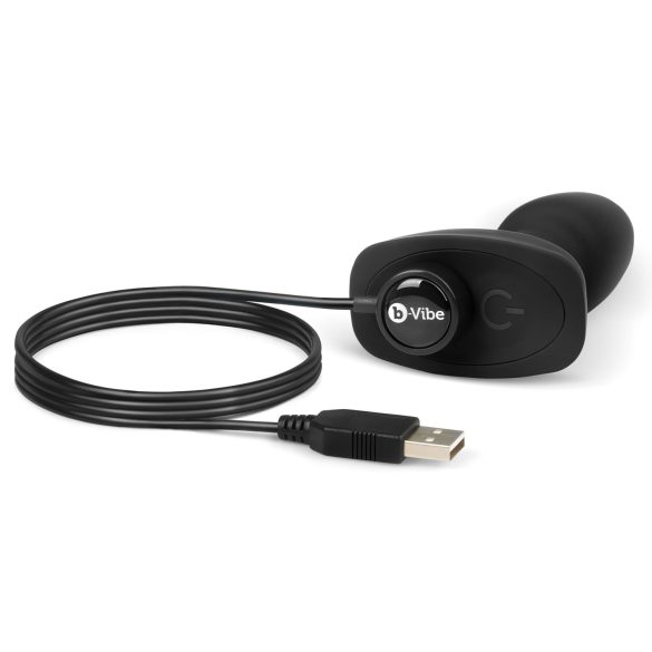 b-Vibe Rimming - roterende perleanalvibrator (svart)