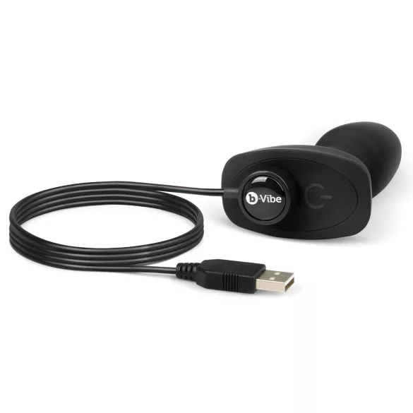 b-Vibe Rimming - roterende perleanalvibrator (svart)