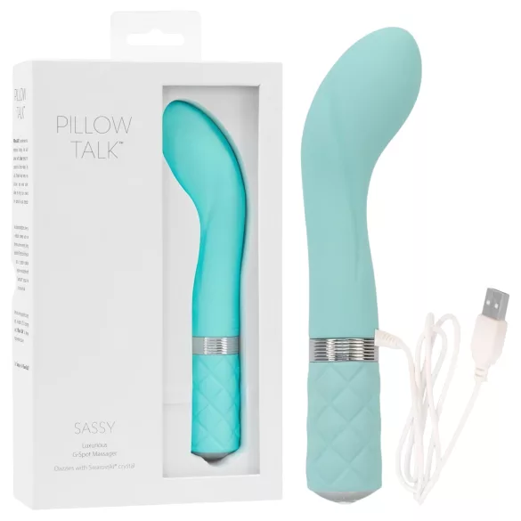 Pillow Talk Sassy - oppladbar G-punktvibrator (turkis)