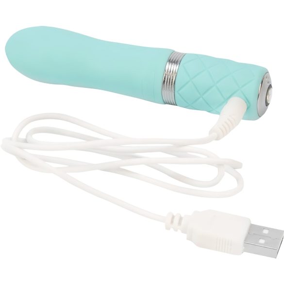 Pillow Talk Flirty – oppladbar stavvibrator (turkis)