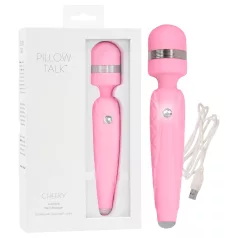 Pillow Talk Cheeky Wand - oppladbar massasjevibrator (rosa)