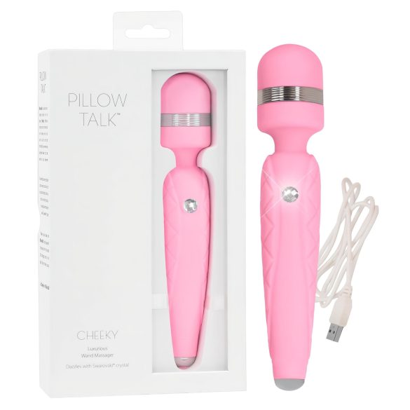 Pillow Talk Cheeky Wand - oppladbar massasjestav (rosa)