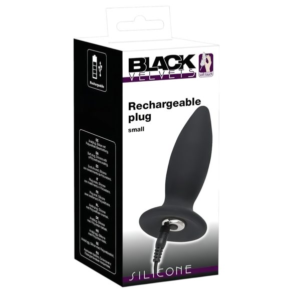 Black Velvet S - Oppladbar analvibrator for nybegynnere, liten (sort)