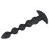 Black Velvet - 5 perlers analt vibrator (svart)